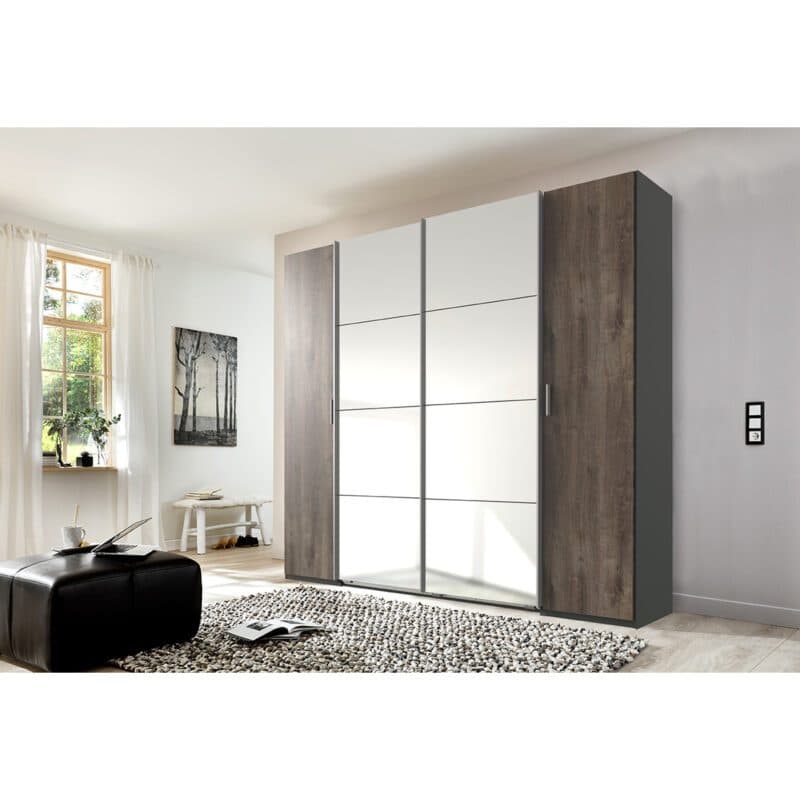 Wimex Lotto 465799 Dreh- Schwebetürenschrank Schlammeiche Nachbildung mit Spiegel Milieubild