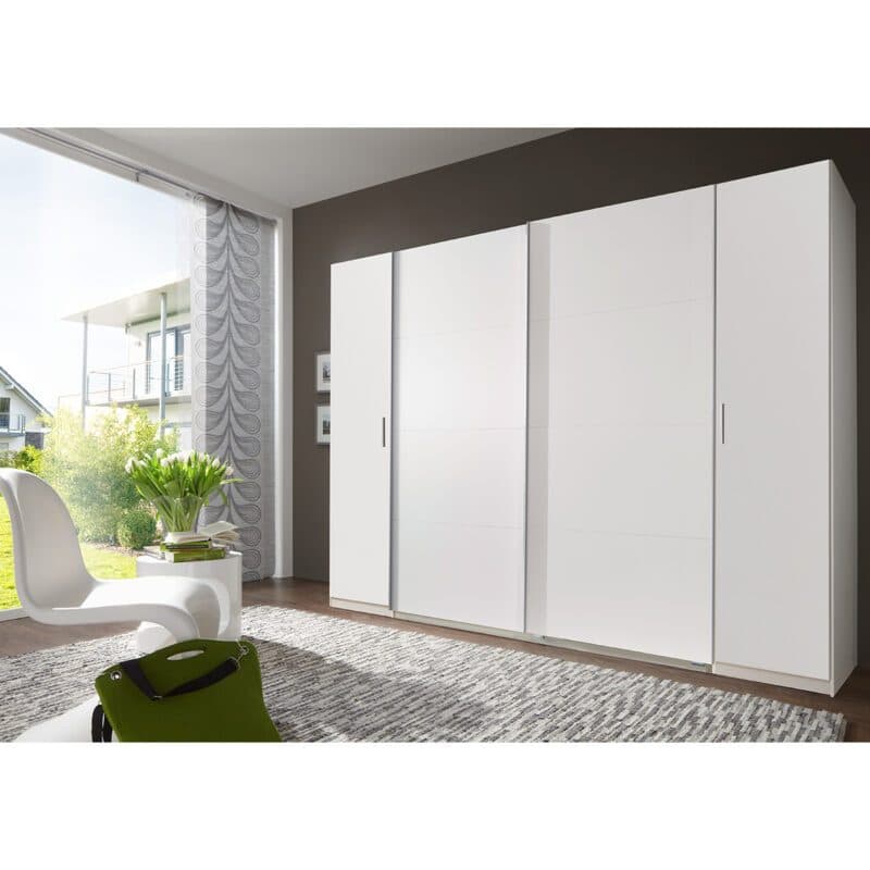 Wimex Lotto 480787 Dreh- Schwebetürenschrank Dekor weiß Milieubild