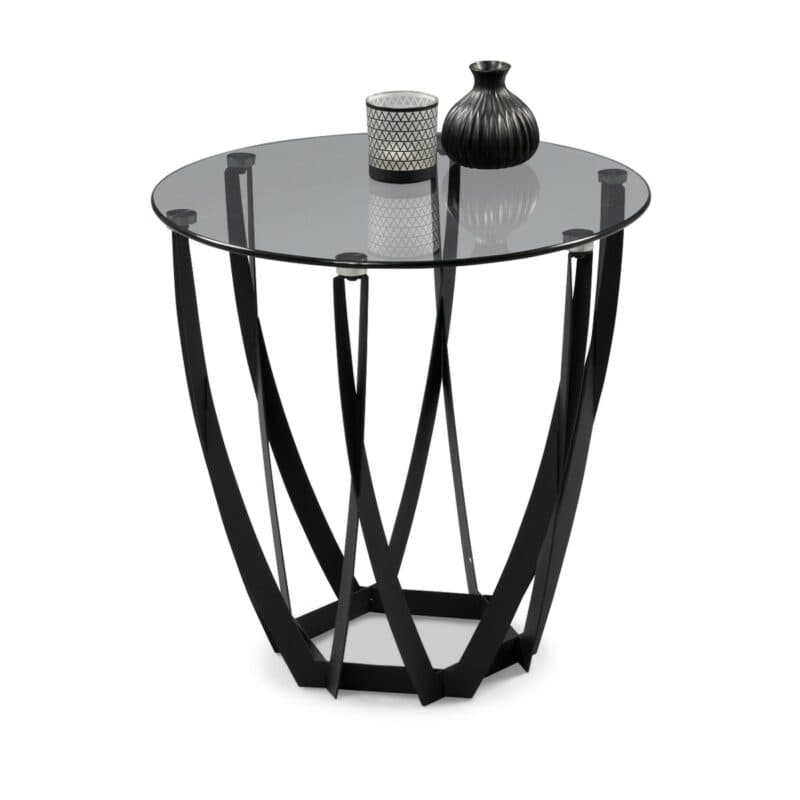 M2 Kollektion Maya Couchtisch mit Metallgestell und Glasplatte