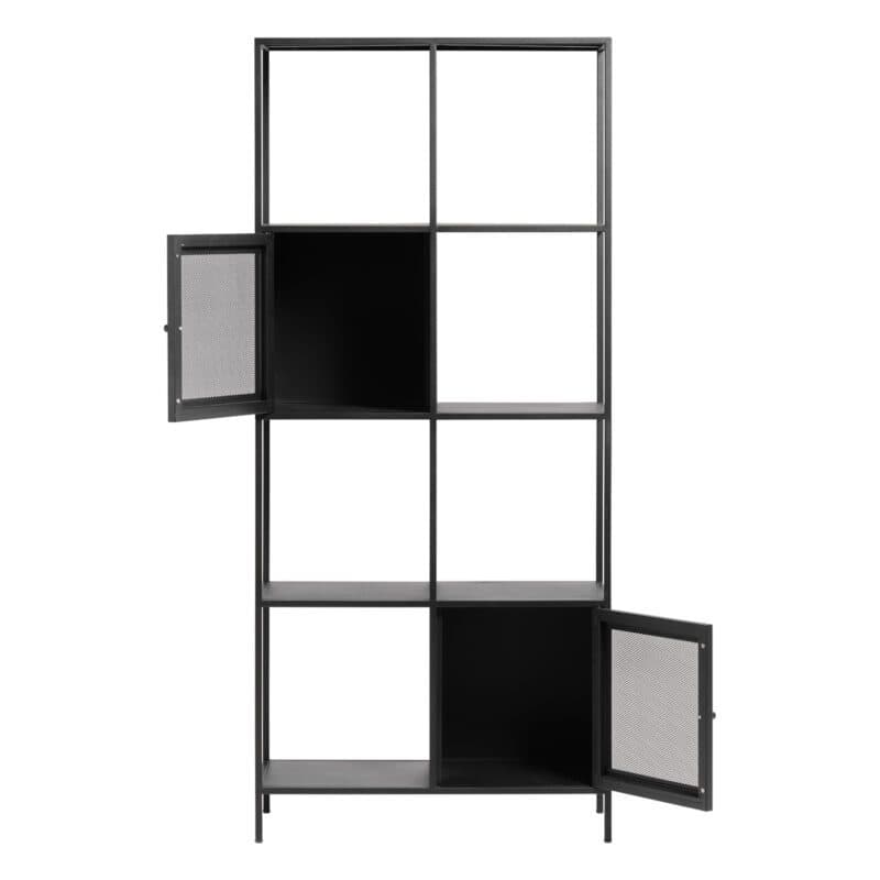 Trendstore Ulima Regal mit Gittertüren und Wechselgriffen - üren offen
