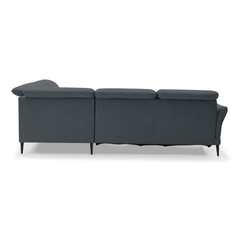 Musterring MR 1350 Ecksofa rechts in Leder steel von hinten