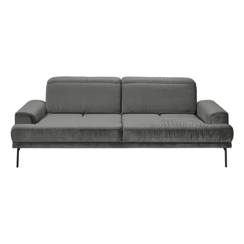 Musterring MR 4580 3-Sitzer in Velvet grey Freisteller frontal