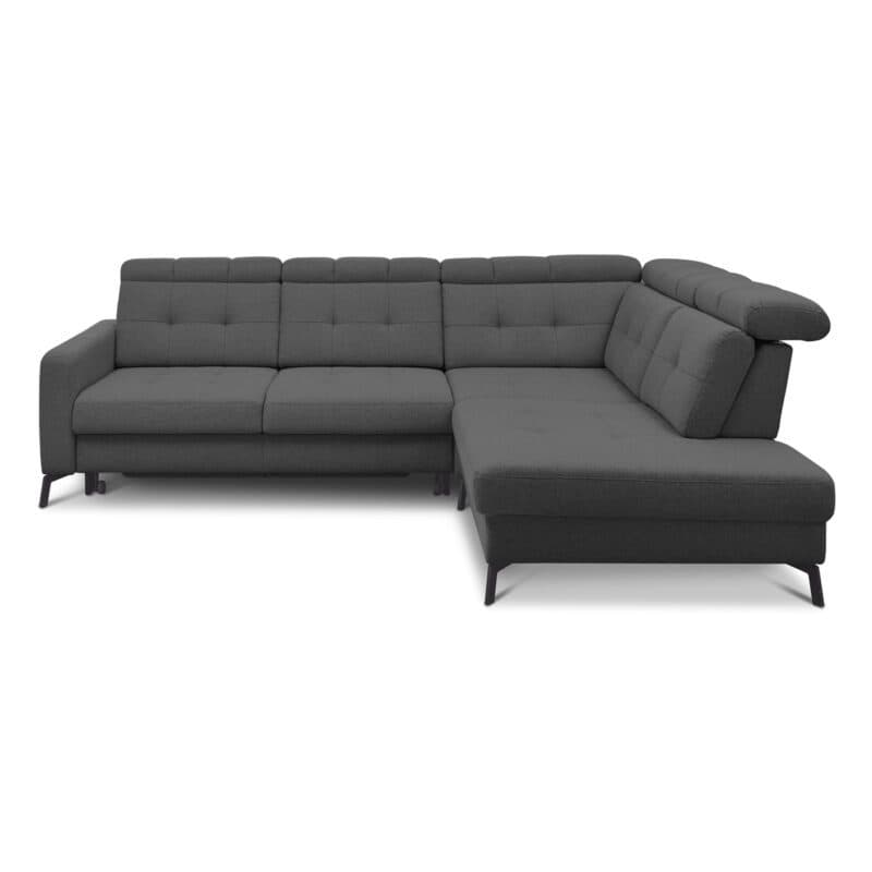 Musterring MR 4615 Ecksofa rechts in Mono anthrazit Freisteller frontal