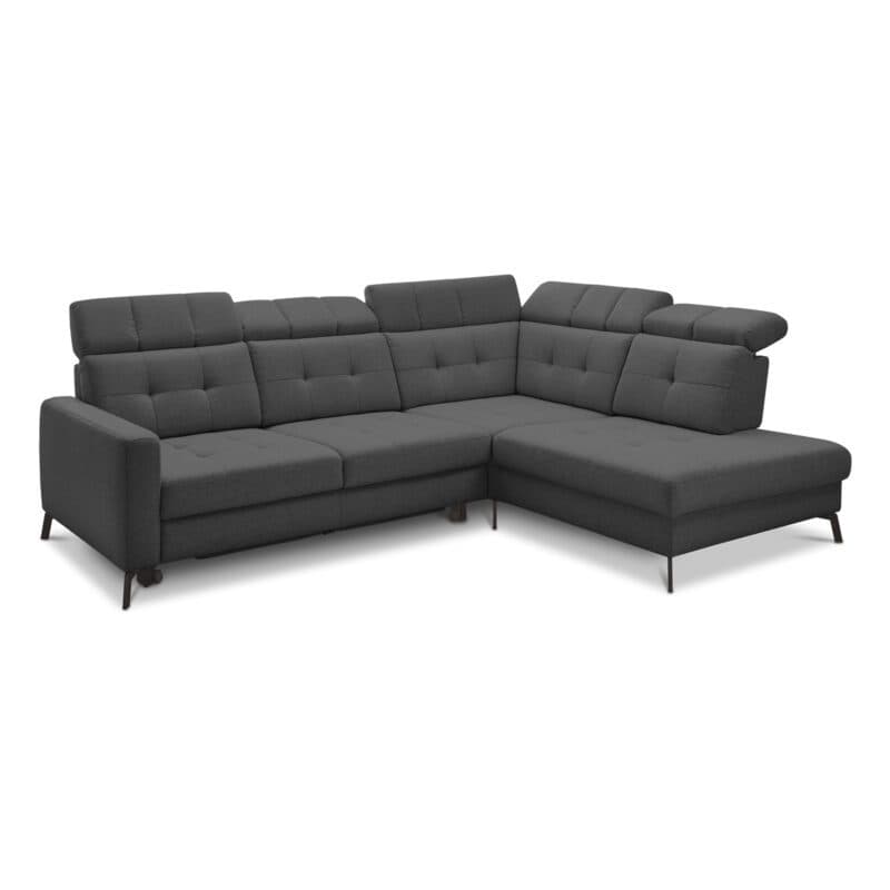 Musterring MR 4615 Ecksofa rechts in Mono anthrazit Freisteller Kopfteilverstellung
