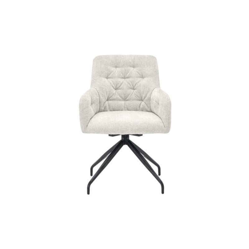 set one by Musterring Seattle Armlehnstuhl Stoffbezug cremeweiß – frontal