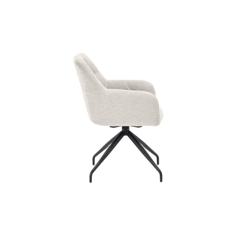 set one by Musterring Seattle Armlehnstuhl Stoffbezug cremeweiß – seitlich