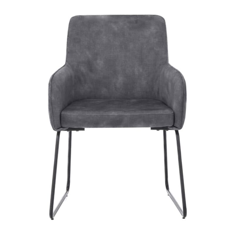 set one by Musterring Fontana Armlehnstuhl mit Stoffbezug anthrazit – frontal