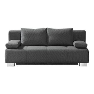 Dixx Divani Rune Schlafsofa mit Bettkasten in Bezug Flachgewebe anthrazit.