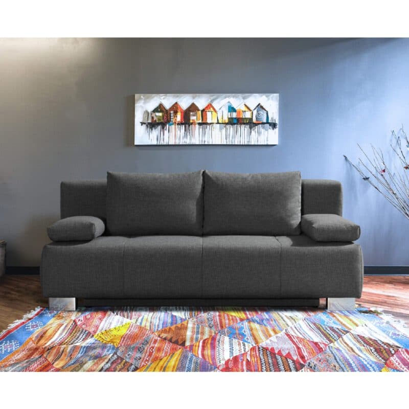 Dixx Divani Rune Schlafsofa mit Bettkasten als Wohnbeispiel.