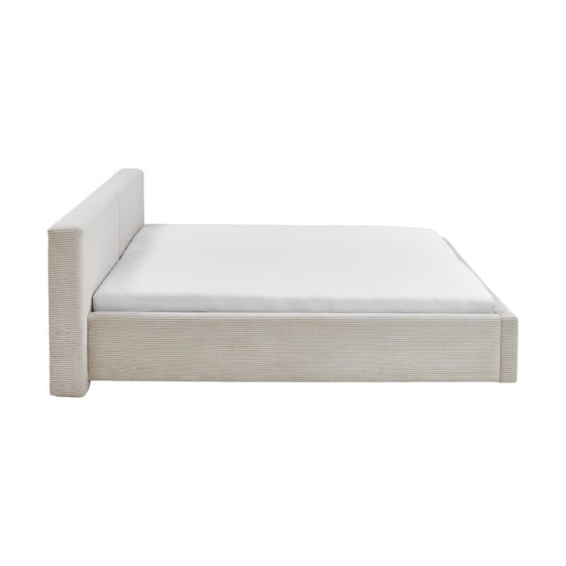 Meise Cube Polsterbett mit Cordbezug in Beige - Seitenansicht