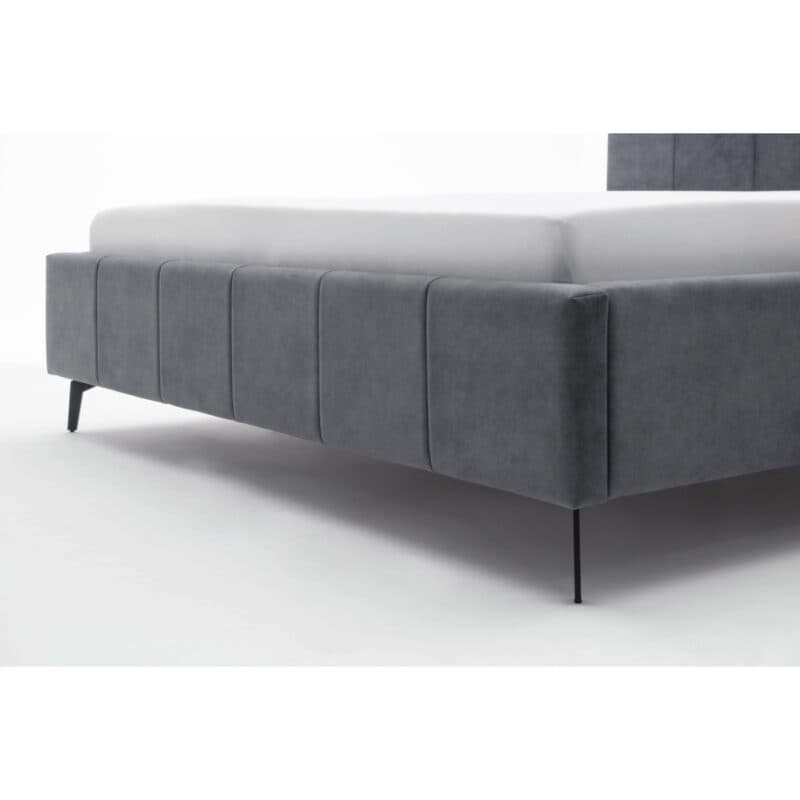 Meise Lizzano Polsterbett in Textilbezug Cloud Anthrazit inkl. Bettkasten und Lattenrost - Detailbild Fußteil