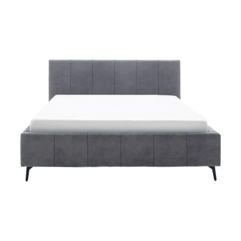 Meise Lizzano Polsterbett in Textilbezug Cloud Anthrazit inkl. Bettkasten und Lattenrost - Frontalansicht