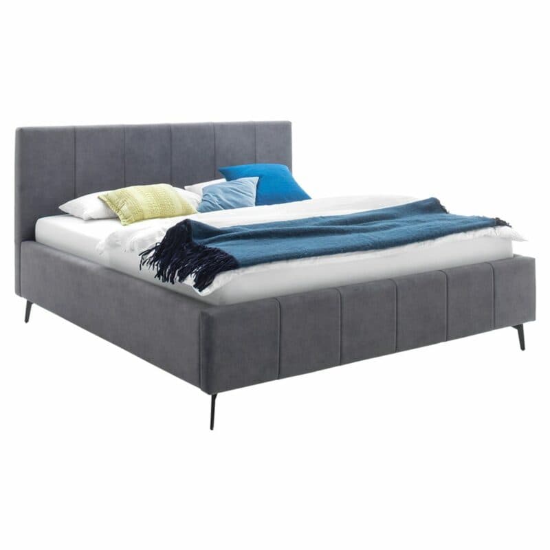 Meise Lizzano Polsterbett in Textilbezug Cloud Anthrazit inkl. Bettkasten und Lattenrost