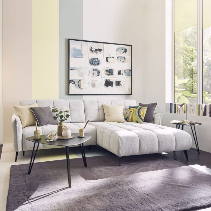 Trendstore Wali Mini Ecksofa als Wohnbeispiel.