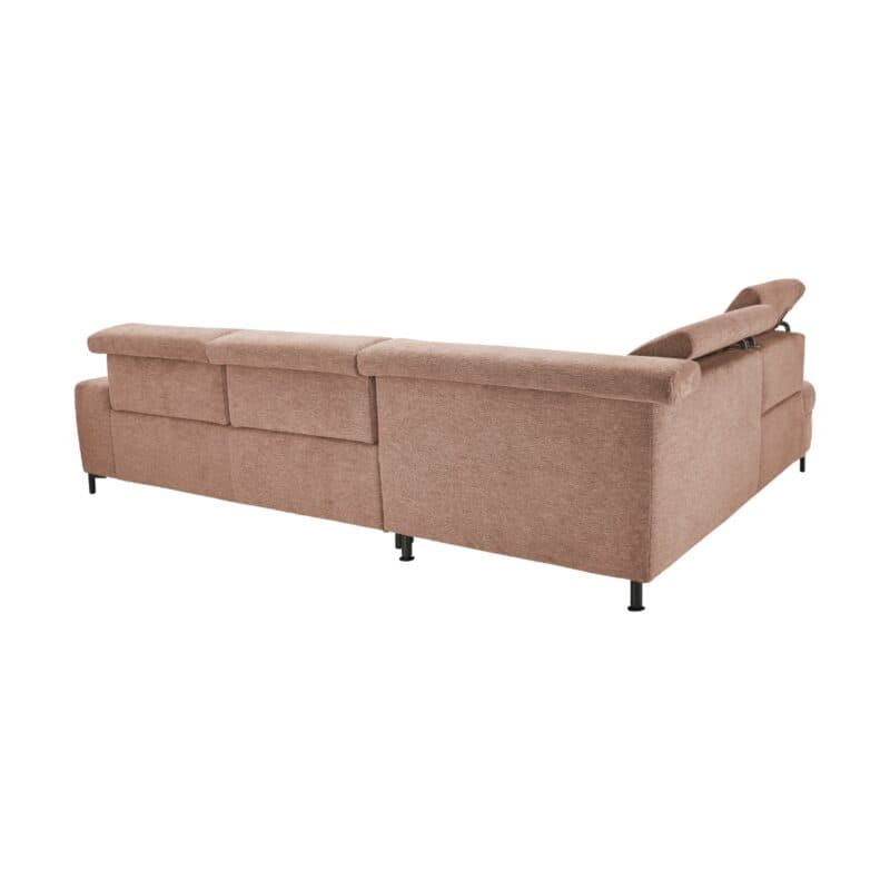 Set One SO 3400 Ecksofa links Famosa siena Metallfuß schwarz hinten freigestellt