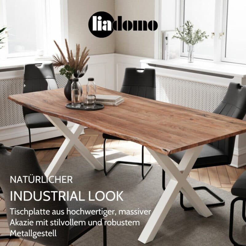 Liadomo Esstisch Isa USP natürlicher Industrial Look