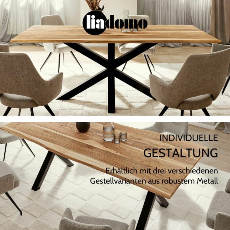 Liadomo Sammy Baumkantentisch Akazie natur individuelle Gestaltung