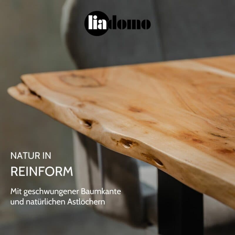 Liadomo Sammy Baumkantentisch Akazie natur Natur in Reinform