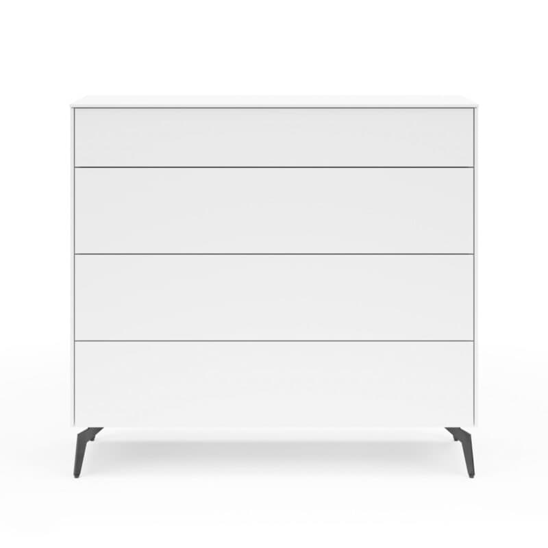 Musterring Riverside Sideboard Breite 121 cm ice white matt Metallfüße schwarzgrau Freisteller frontal