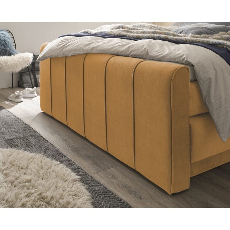 set one by Musterring Fairfield Boxspringbett Vogue amber Kopfteil 02 Box C Detailbild Fussteil