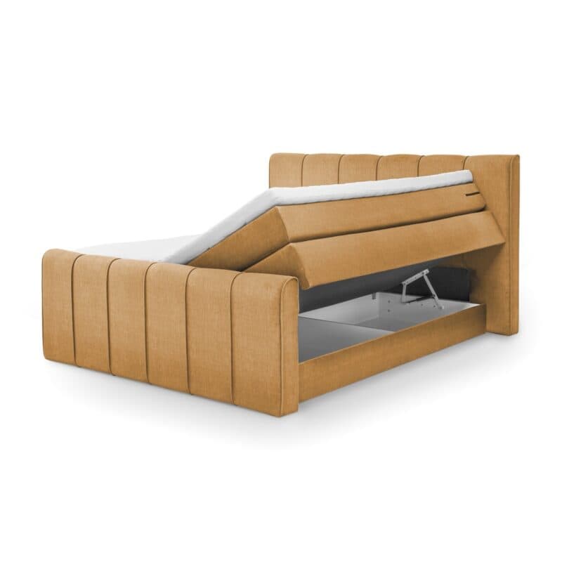 set one by Musterring Fairfield Boxspringbett Vogue amber Kopfteil 02 Box C Freisteller seitlich Bettkasten rechts