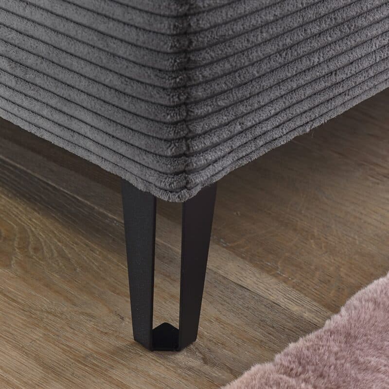 set one by Musterring Fairfield Boxspringbett Zoom ash Box A Detailbild Metallfuss schwarz pulverbeschichtet