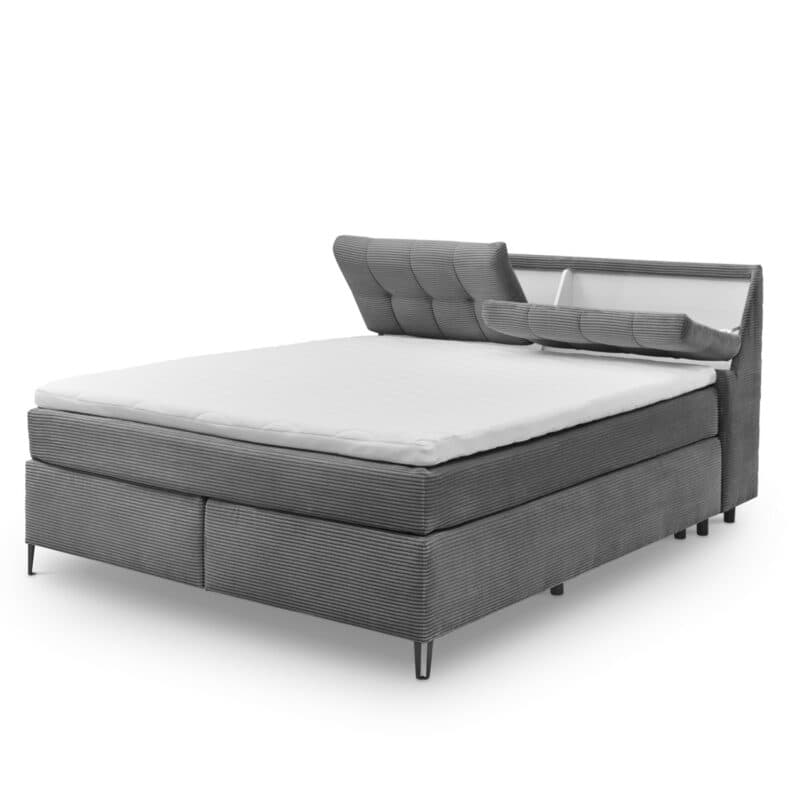 set one by Musterring Fairfield Boxspringbett Zoom ash Kopfteil 03 Box A Freisteller Kopfteil aufgeklappt