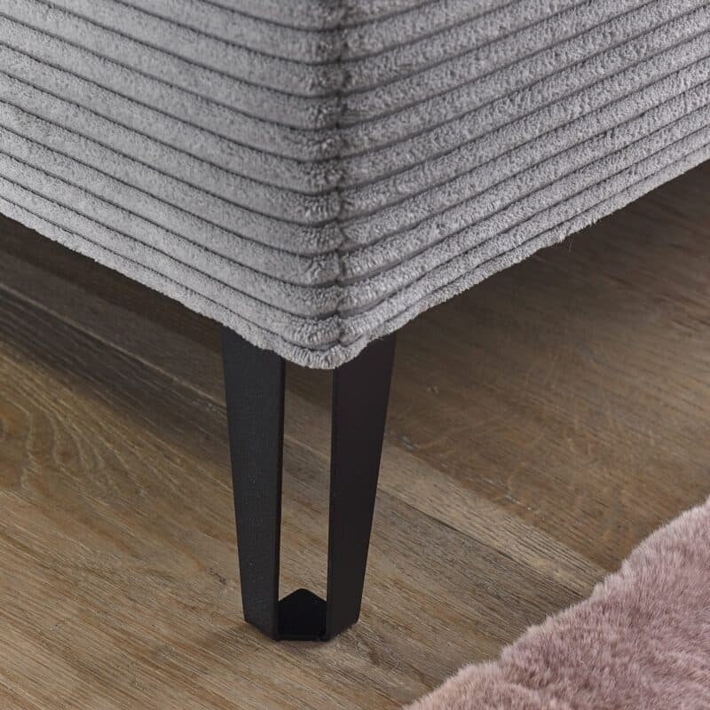 set one by Musterring Fairfield Boxspringbett Zoom dove Box A Detailbild Metallfuss schwarz pulverbeschichtet