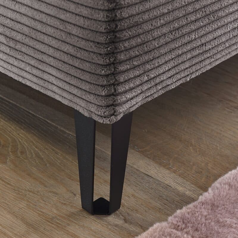 set one by Musterring Fairfield Boxspringbett Zoom mocca Box A Detailbild Metallfuss schwarz pulverbeschichtet