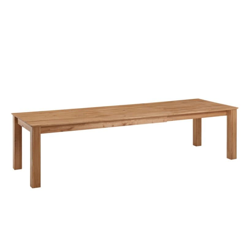 Trendstore Gereon Esstisch aus Wildeiche massiv geölt mit Auszugsfunktion und zwei Einlegeplatten.