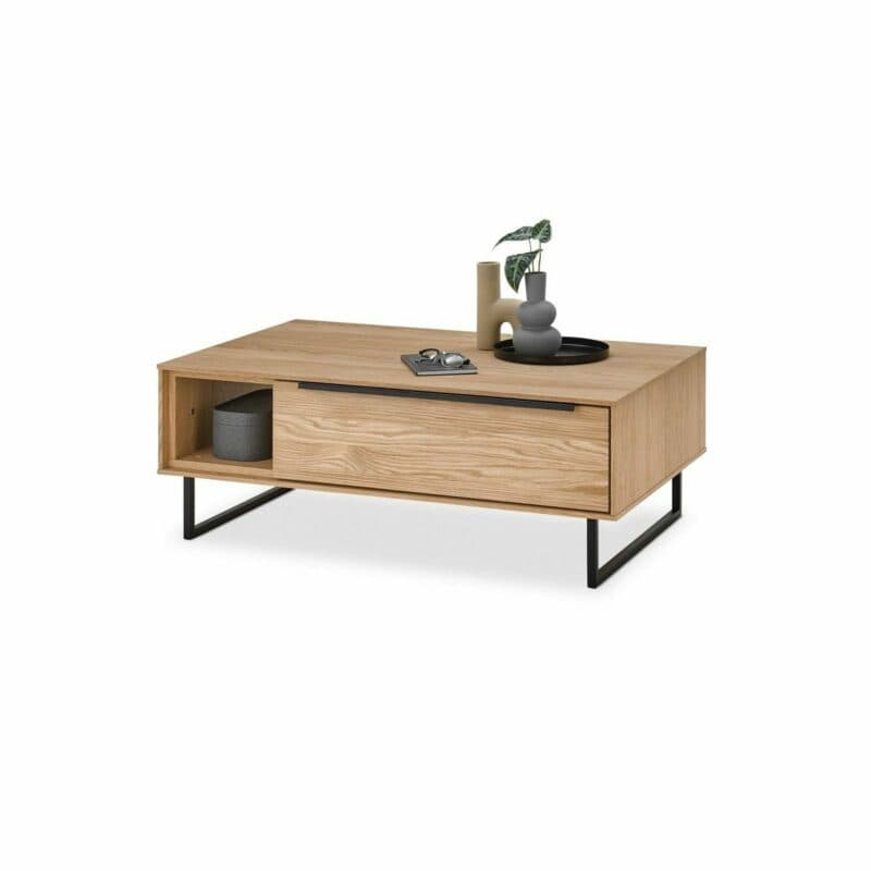 set one by Musterring Jackson Couchtisch mit Schublade und Fach, teilmassiv mit Kufen