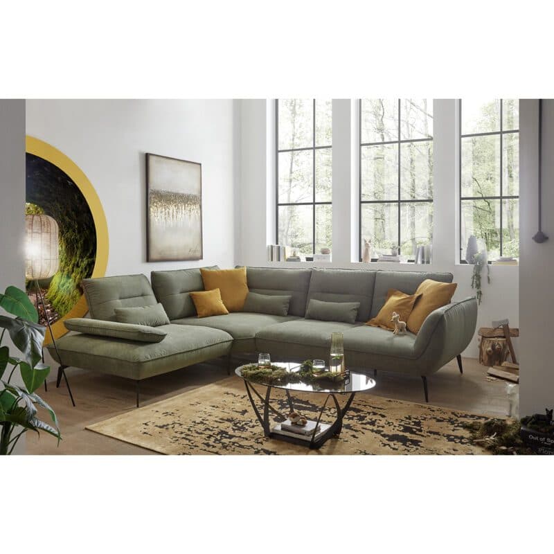 Trendstore Marisa Couchtisch mit Glasplatte - Wohnbeispiel