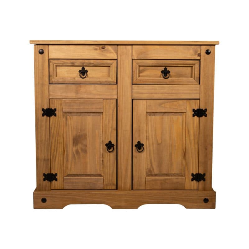 Liadomo Arizona Sideboard aus Kiefernholz natur gewachst mit 2 Türen und 2 Schubkästen.