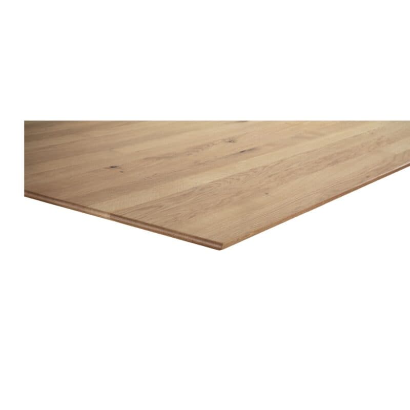 Liadomo Grenoble Nahaufnahme Tischplatte Wildeiche massiv geölt mit schweizer Kante freigestellt
