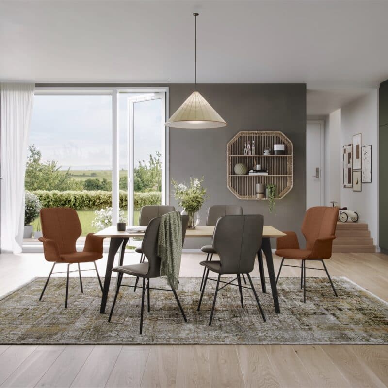 Musterring Nevio V1462 Armlehnstuhl Alpine hazel Milieubild