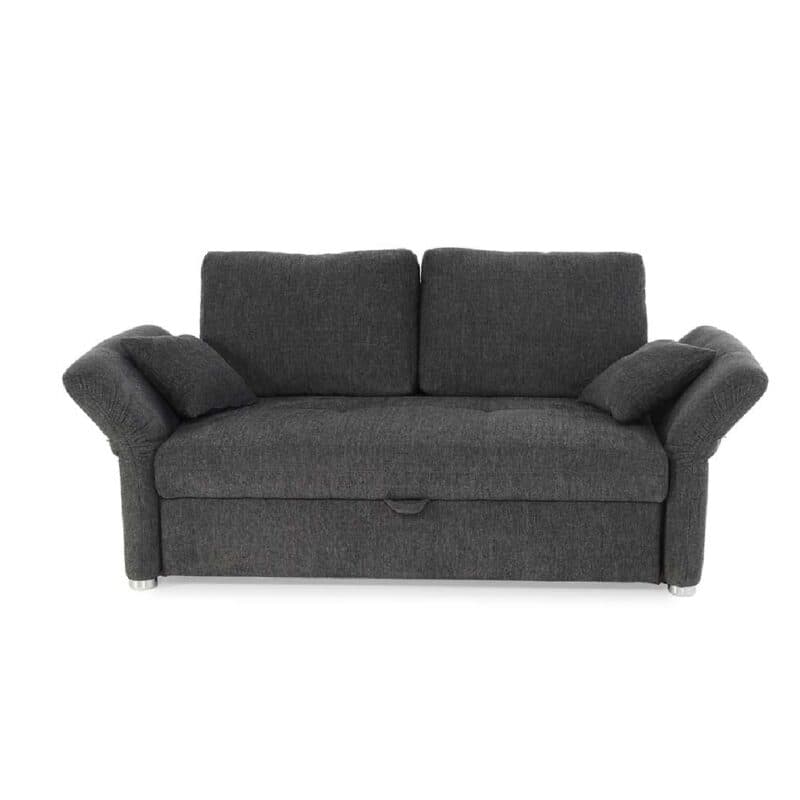 Trendstore Jorden Schlafsofa in Chenille dunkelgrau – frontal