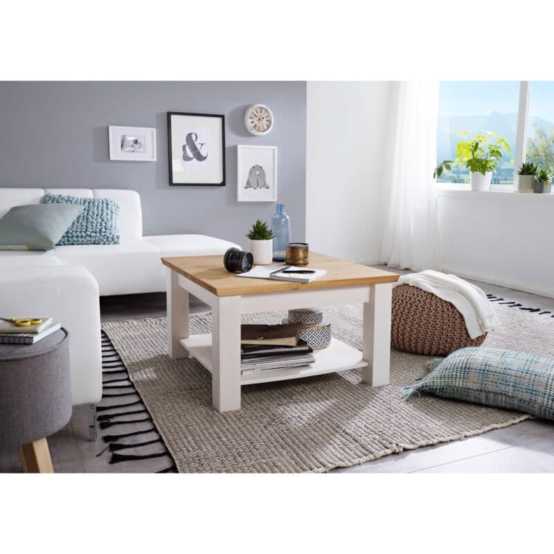 Liadomo Göteborg I Couchtisch in Weiß - Wohnbeispiel
