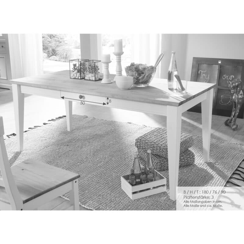 Liadomo Göteborg Esstisch - Skizze mit Maßen