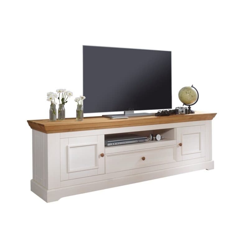 Liadomo Göteborg Lowboard I aus Kiefer massiv weiß gewachst.