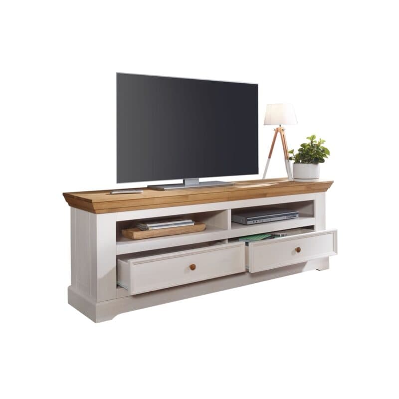 Liadomo Göteborg Lowboard II aus Kiefer massiv weiß gewachst.