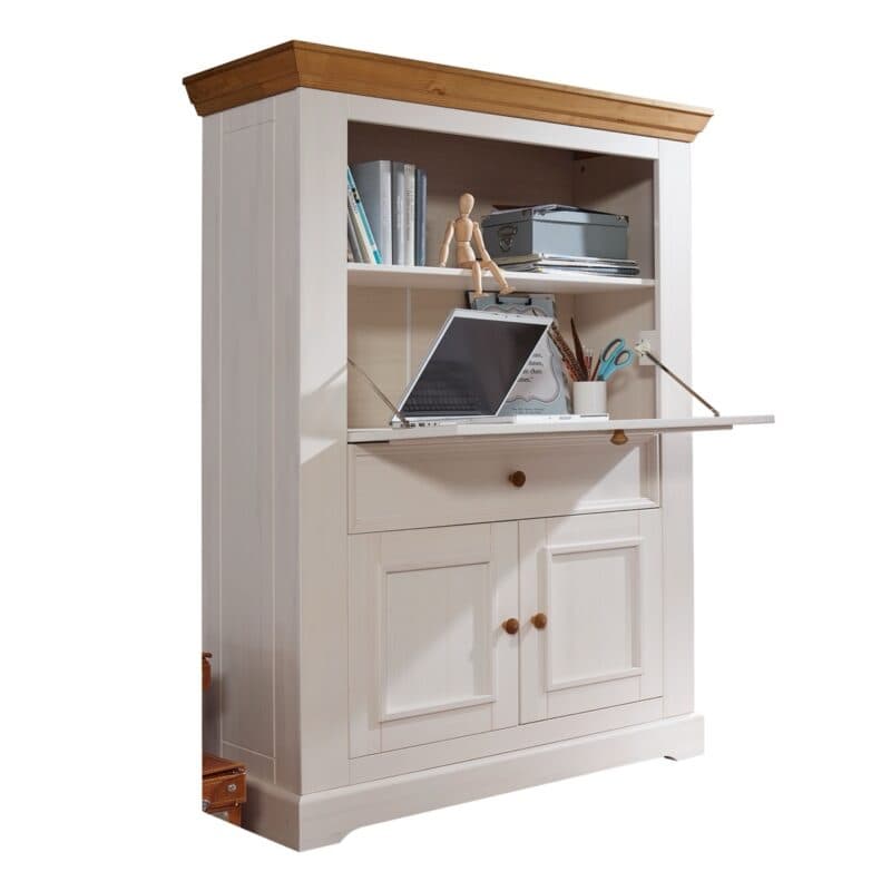 Liadomo Göteborg Sekretär aus Kiefer massiv weiß gewachst.