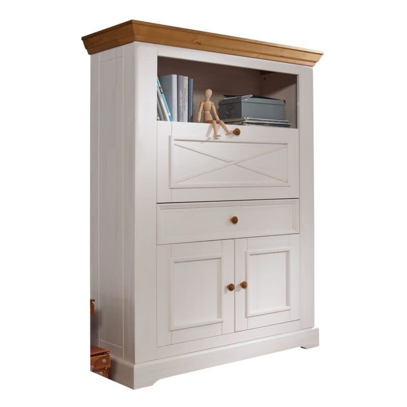 Liadomo Göteborg Sekretär aus Kiefer massiv weiß gewachst.