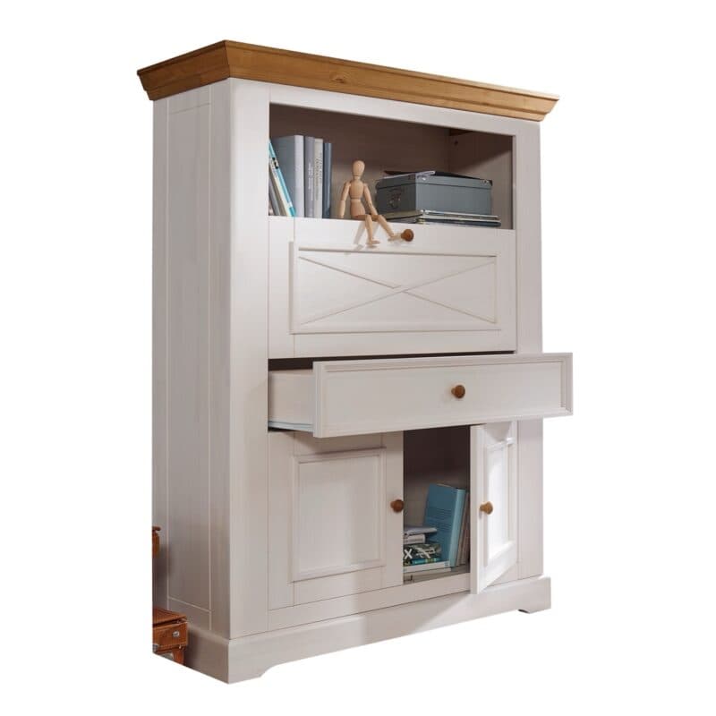 Liadomo Göteborg Sekretär aus Kiefer massiv weiß gewachst.