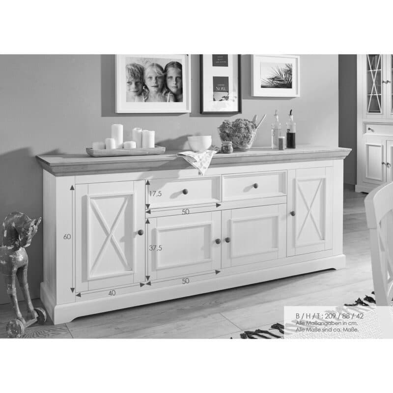 Liadomo Göteborg Sideboard I – Maßskizze.