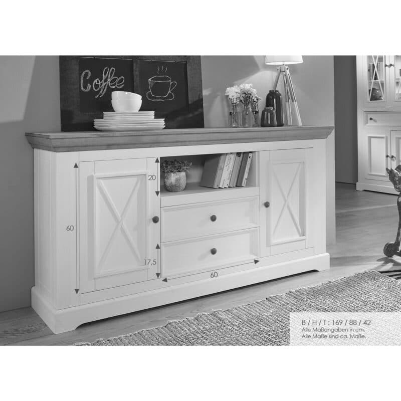 Liadomo Göteborg Sideboard II – Maßskizze.