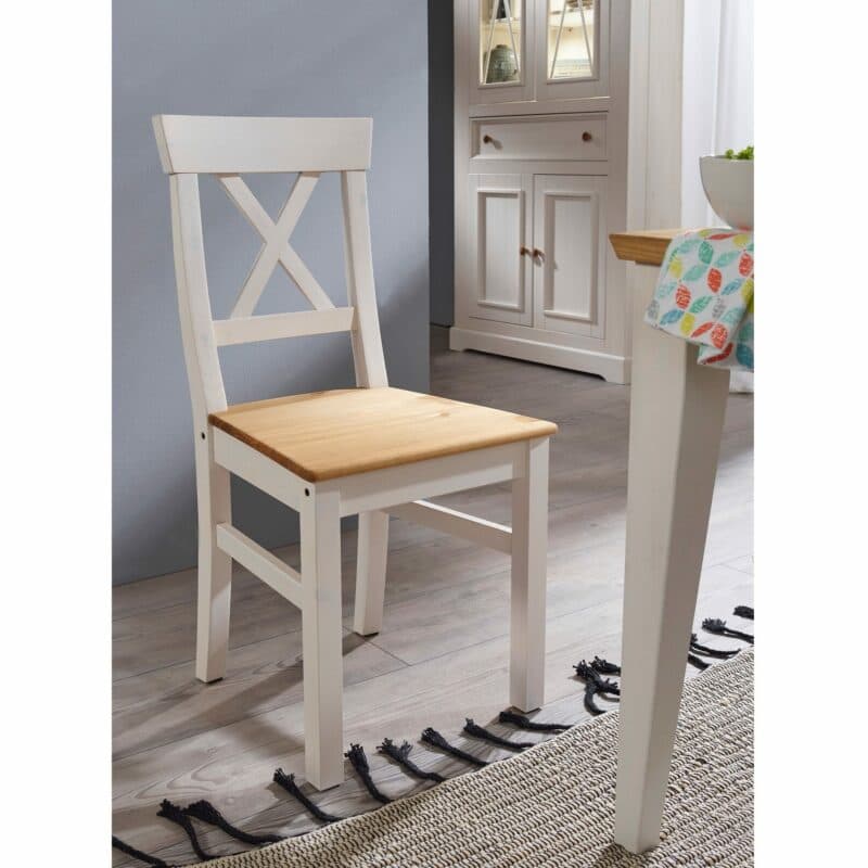 Liadomo Göteborg Esszimmerstuhl in Weiß - Wohnbeispiel