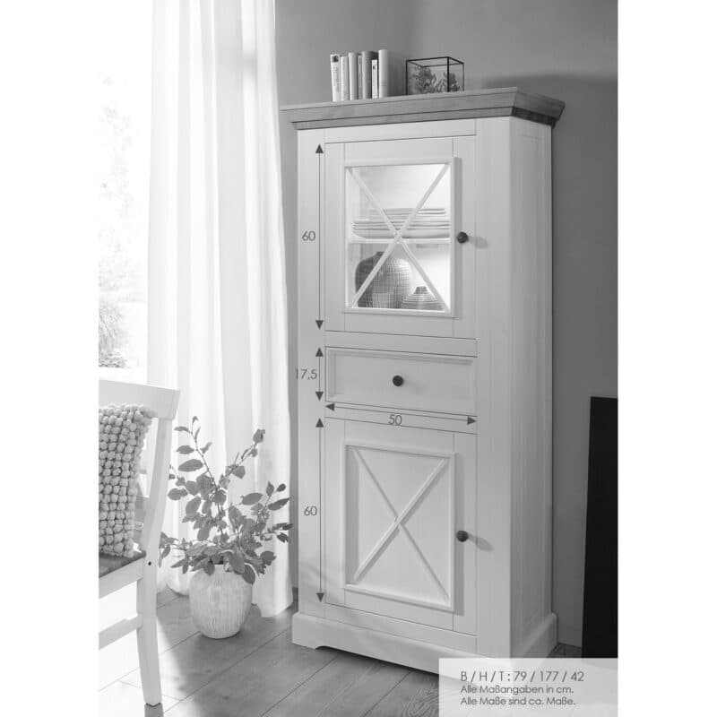 Liadomo Göteborg Vitrine III – Maßskizze.