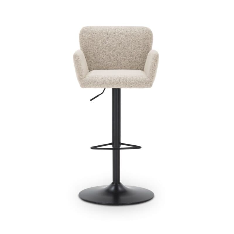 set one by Musterring Salinas Barhocker in Bouclé Creme – Frontansicht