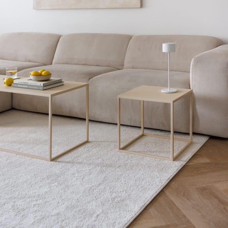 Metallbude Tre Semnia X 3-Satz Tisch in Cashew - Wohnbeispiel