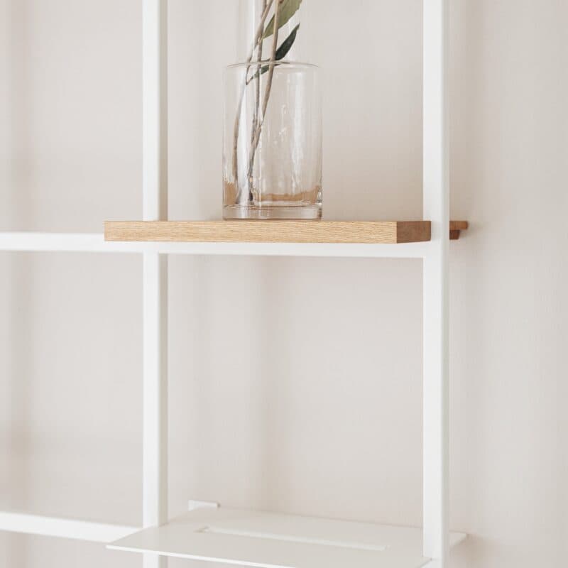 Metallbude Rivo Metallregal in Weiß, mit Holzablage (als Zubehör erhältlich)